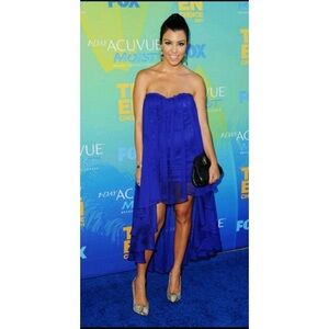 Blaque Label Royal Blue Strapless High Low Dress